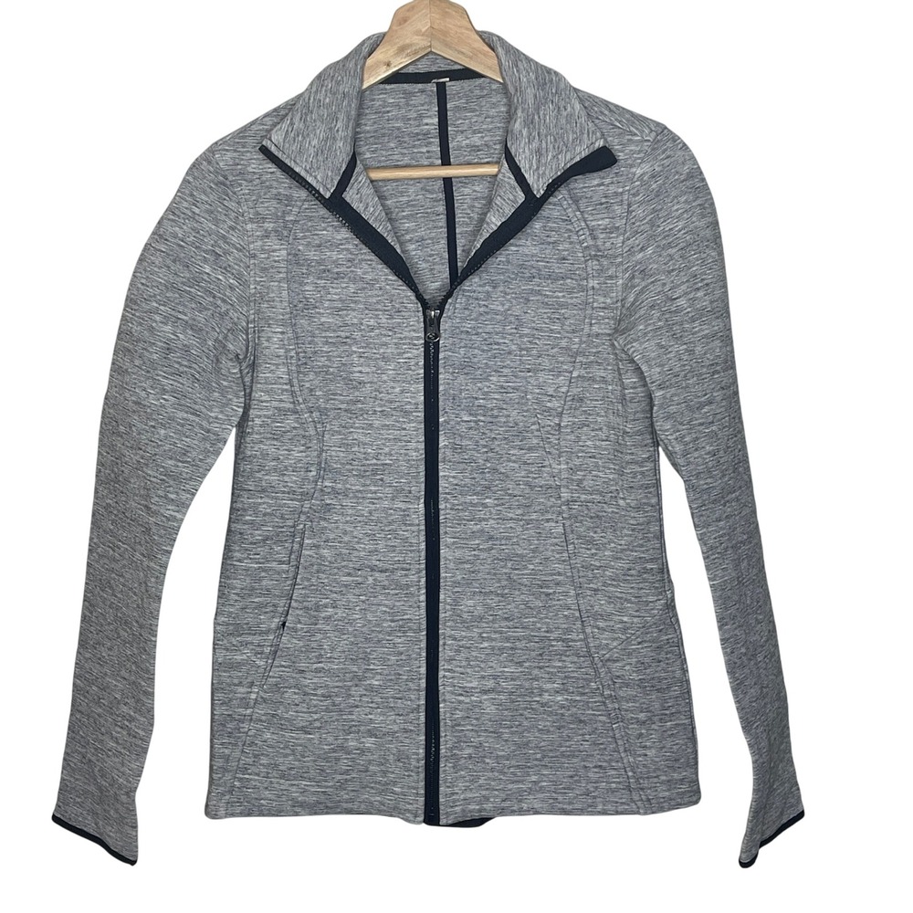 Lululemon Going Places Zip Up Jacket Gray Heathered Women's Size Small